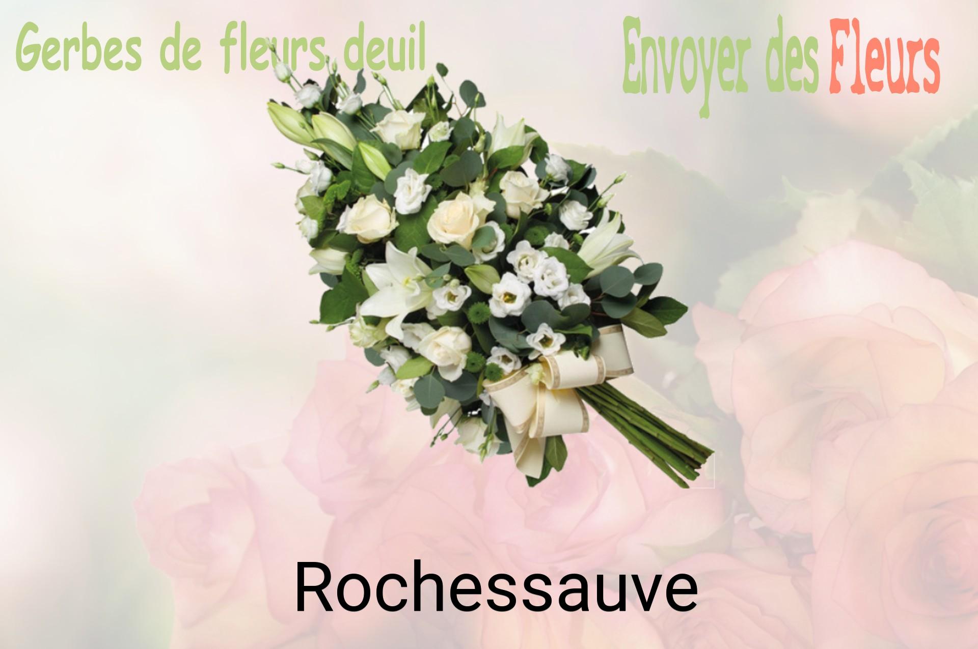 Gerbe de fleurs de deuil livrée à Rochessauve
